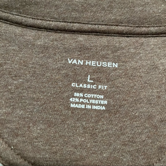 Van Heusen Sweatshirt Heather Brown Large NWT - Picture 3 of 7